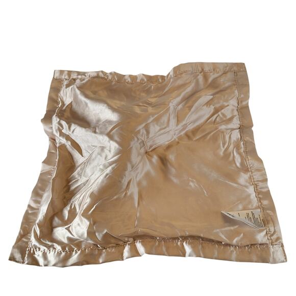 Lion Lovey Security Blanket Tan Satin Trim  15"x15" Plush Toy Pro Goleem - Picture 8 of 12